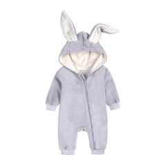 Infant Baby Rabbit Ear Jumpsuit Newborn Warm Romper