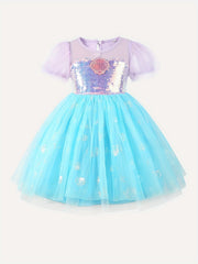 Kid Girl Short Sleeve Summer Party Birthday Wedding Special Dresses