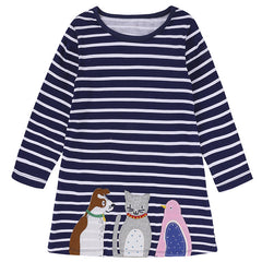 Kid Baby Girls Long Sleeve Spring Autumn Cotton Dresses