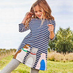 Kid Baby Girls Long Sleeve Spring Autumn Cotton Dresses