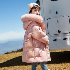 Kid Girl Cotton-padded Down Winter Jackets Coats
