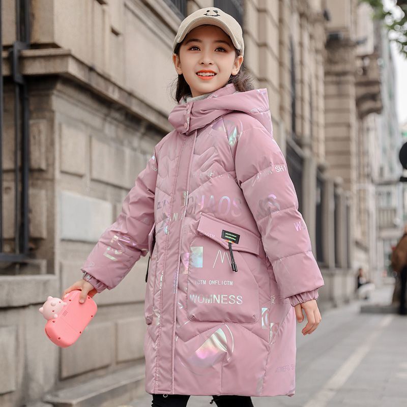 Kid Girl Cotton-padded Jacket Long Winter Coats