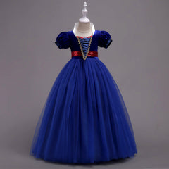 Kid Girl Princess Short Sleeve Fairy Tale  Pompous Stage Dresses