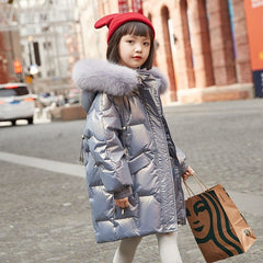 Kid Girl Cotton-padded Down Winter Jackets Coats