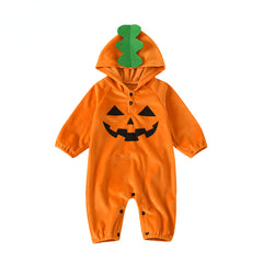 0-24M Infant Baby Girls Boys Pumpkin Print Halloween Rompers