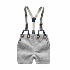 Baby Boy Suit Short Sleeve Cotton Gentleman 2 Pcs Sets