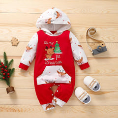 Baby Boy Girl Christmas Tree Letter Printed Romper