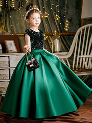 Kid Girl Sparkly Crew Neck Party Spring Summer Dresses