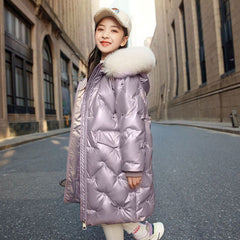 Kid Boys Girls Cotton Winter Thick Jackets Warm Down Coats
