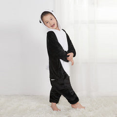 Family Matching Parent-child Flannel Cartoon One-piece Pajamas