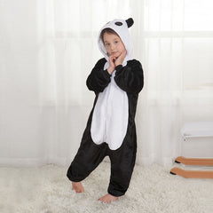 Family Matching Parent-child Flannel Cartoon One-piece Pajamas