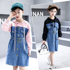 Kid Girl Fashion Denim Spring & Autumn Casual Dresses