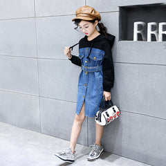 Kid Girl Fashion Denim Spring & Autumn Casual Dresses