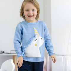 Kid Baby Boy Girl  Mystery Unicorn Pullover Knit Sweater