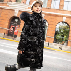 Kid Boy Girl Down Cotton Thick Cotton Long Winter Coats Jackets