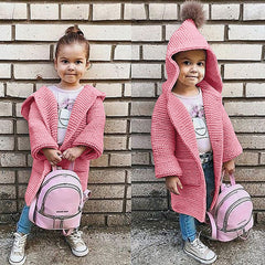 Gurl Popular Pure Color Long Hooded Sweater Coat