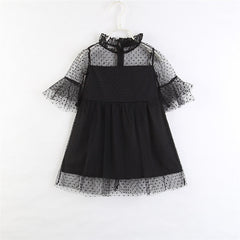 Family Matching Mother-daughter Black Lace Mesh Princess Dress