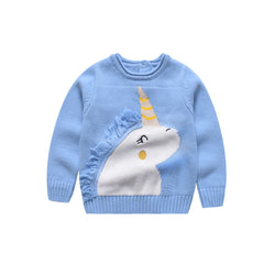 Kid Baby Boy Girl  Mystery Unicorn Pullover Knit Sweater