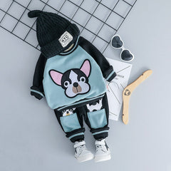 Baby Boys Girl Cartoon Dog 2 Pcs Sets Tracksuit 0-3 Years
