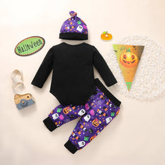 0-18M Babies Halloween Pattern Long Sleeve 3 Pcs Sets