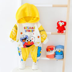 Baby Boy Cartoon Hooded Tracksuit Sports Outfits 2 Pcs