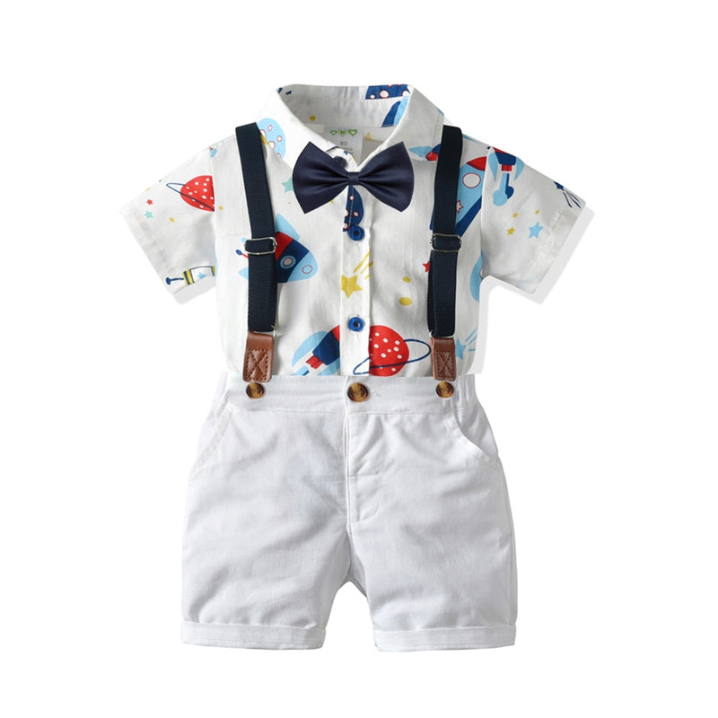 Baby Boys Cute Birthday Party Fashion Gentleman Boy Sets 2 Pcs