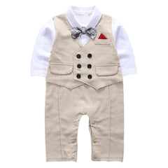 Baby Boy Bowtie Long-sleeve Gentleman 3 Pcs Sets 6-24 Months