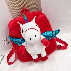 Girl Unicorn Bag 3D Zipper Toy Doll Backpack For Kidergarten
