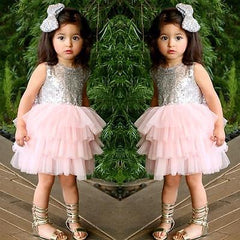 2Y-7Y Kid Baby Girls Princess Party Birthday Summer Bow Tutu Cake Dresses