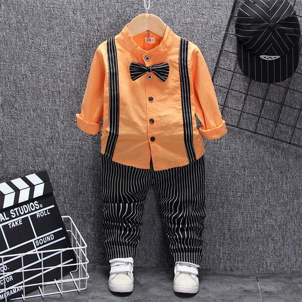 Baby Boy Set Tops Pant with Belt Suit For Birthday Wedding Costume
