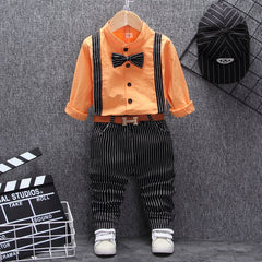 Baby Boy Set Tops Pant with Belt Suit For Birthday Wedding Costume