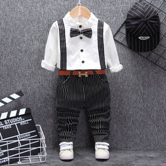 Baby Boy Set Tops Pant with Belt Suit For Birthday Wedding Costume