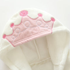 Baby Boys Girls Sleepwear Hooded Bath Robes Flannel Bathrobe Pajamas