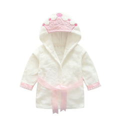 Baby Boys Girls Sleepwear Hooded Bath Robes Flannel Bathrobe Pajamas