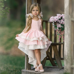 Kids Baby Girl Princess Ruffles Wedding Bridesmaid Pageant Formal Dress