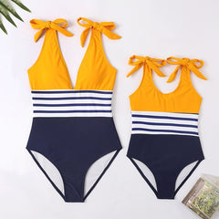 Family Matching Mother Daughter Swimsuits Mommy and Me Bikini Swimwear