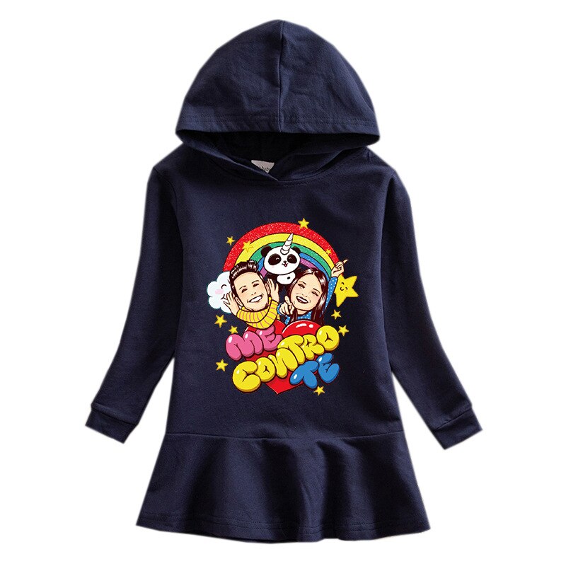 Girl Spring Autumn Cute Cotton Sweatshirt Dress 1-8Y
