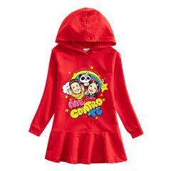 Girl Spring Autumn Cute Cotton Sweatshirt Dress 1-8Y