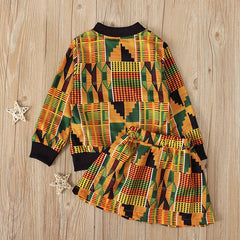 Kid Baby Girls Sprin  Boho Zipper Carnival 2 Pcs Outfits