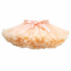Girls Fluffy Chiffon Solid Colors Tutu Christmas Skirts 2-12 Years