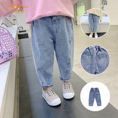 Baby Girls Jeans Autumn Trousers Fashion Denim Pants 2-8 Years