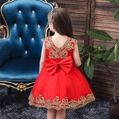 Flower Kid Baby Girl Elagent Baptism Birthday Party Wedding Lace Tutu Dress
