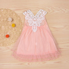 Baby Kid Girls Flower Princess Party Pearl Lace Tutu Dresses