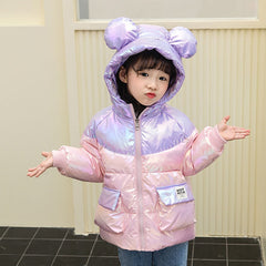 Winter Lightweight Down Jacket Boys Girls White  Bright Warm Coats