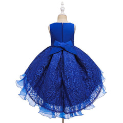 Kids Girl Cake Tutu Flower Dress Lace Party Wedding Formal Dress