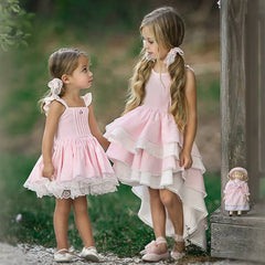 Kids Baby Girl Princess Ruffles Wedding Bridesmaid Pageant Formal Dress