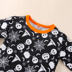 18M-5Y Kids Baby Boy Girl Halloween Printed Long Sleeves Pajamas