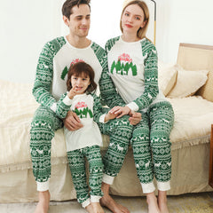 Family Matching Merry Christmas Tree Printed Pajamas Sleepwear