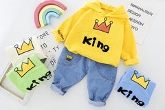 Baby Girls Boys Clothing Cartoon Tops +Bottoms 2Pcs/set