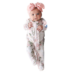 Baby Girl Infant Vintage Sleeper Romper
